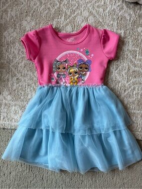 L.O.L. Surprise! Pink and Light Blue Tulle Dress 4t